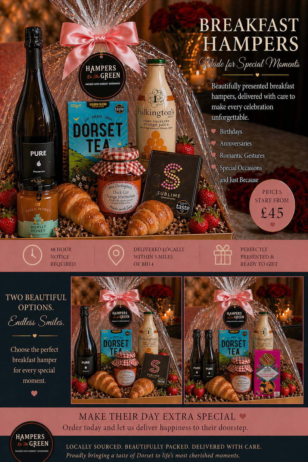 Luxury Dorset Breakfast Hampers – delivered locally with love