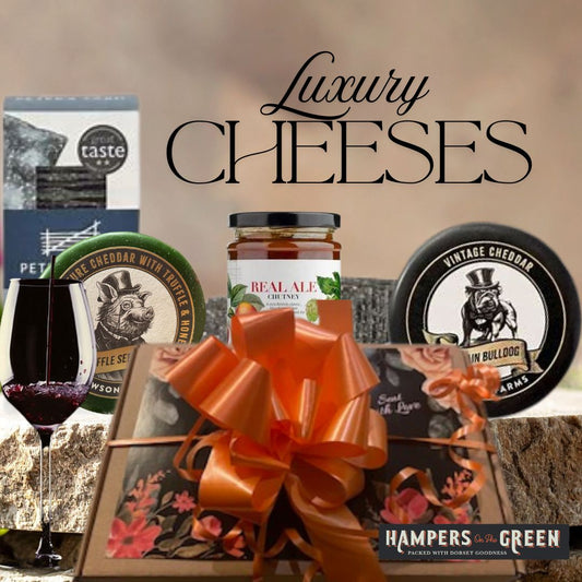 Luxury Gourmet Cheese Hamper Gift – British Cheese Truckles, Real Ale Chutney & Sourdough Crackers
