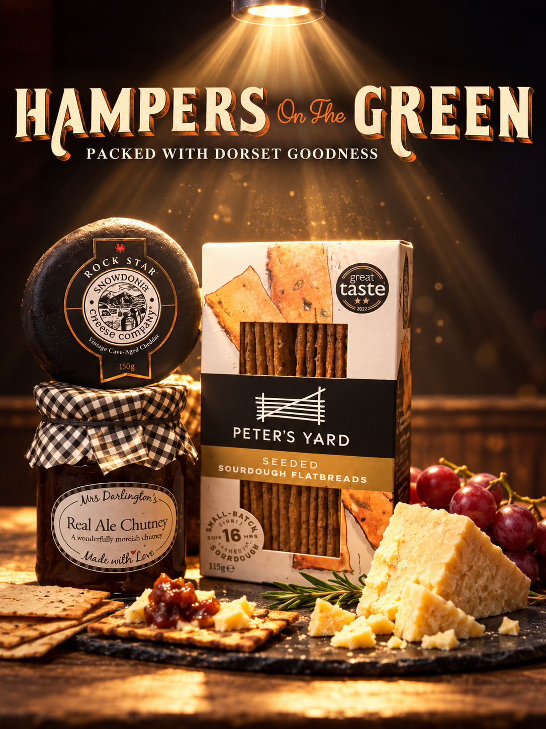 Rock Star Vintage Cave-Aged Cheddar Cheese Hamper Gift